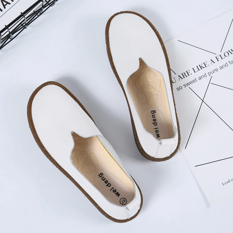 Spring PU Leather Women Flat Shoes 2020 Casual Shallow Sewing Solid Color Women Loafers Summer Beach Women Shoes Flats VT663 (13)