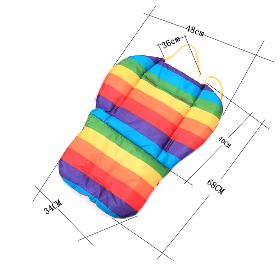 Двухсторонняя Радужная Водонепроницаемая детская коляска красочные сиденья матрасы аксессуары коляски мягкие коляски Подушка сиденья