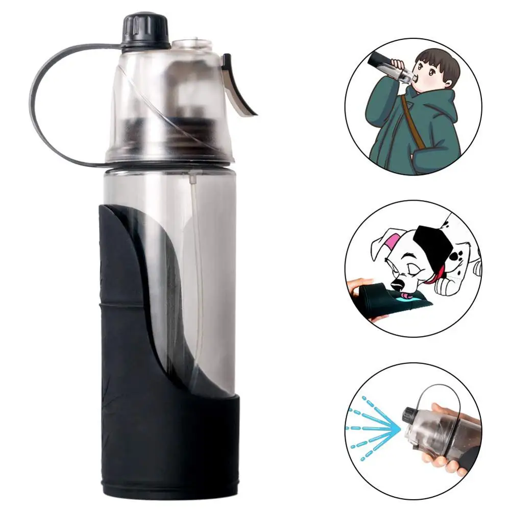 

600ml Portable Outdoor Water Bottle Human Dog Dual-use Pet Water Bottle Travel Dispenser Drinking Cup Plastic Water Bottle
