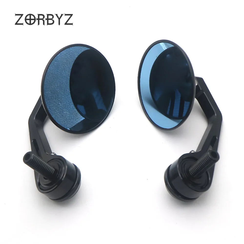 ZORBYZ мотоциклетное 1 пара черное ЧПУ круглое боковое зеркало на руль 12 мм болтовое