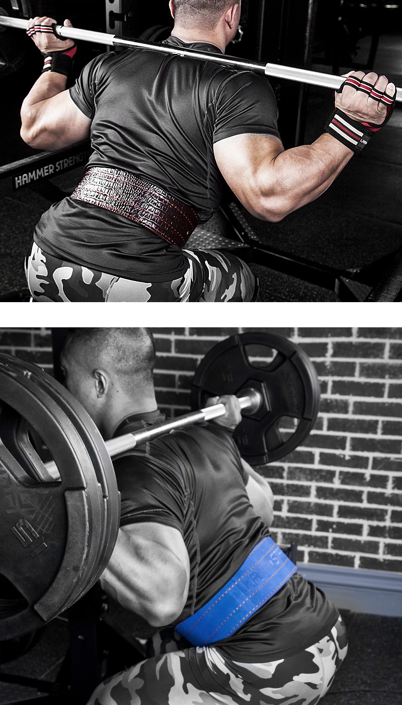Фитнес тяжелая атлетика кожаный ремень Deadlift защита, тяжелая атлетика мужская женская пряжка-рычаг живота держа здоровую красоту Tra