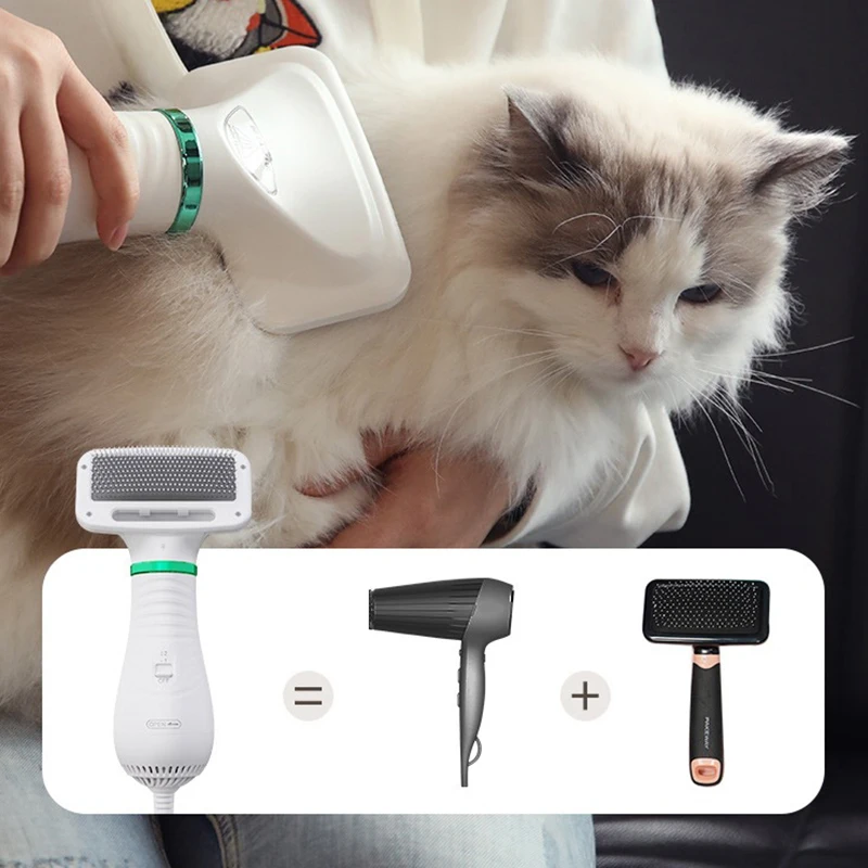 2 in 1 Dog Hair Dryer Comb Portable Dog Dryer Smart Adjustable