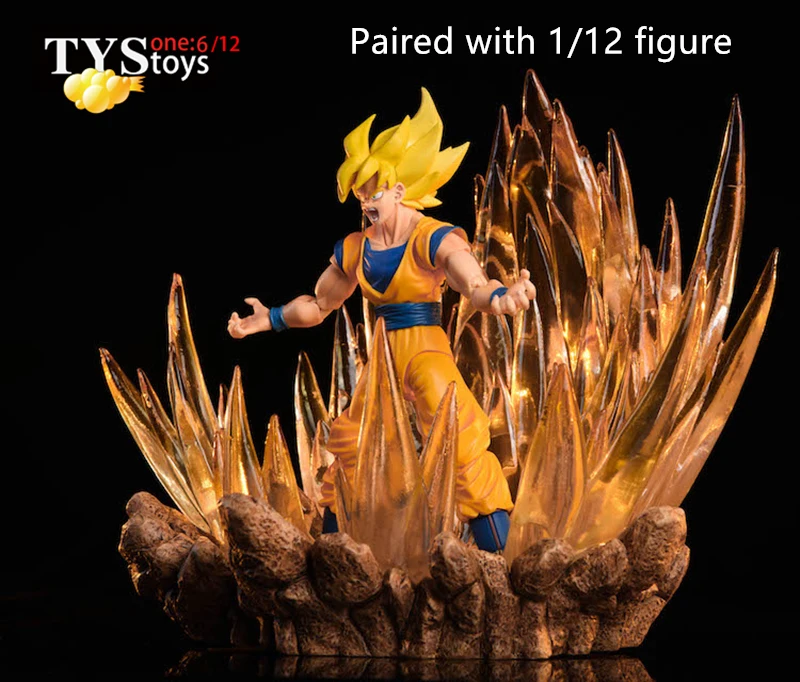 1/6 1/12 масштаб экшн фигура TYStoys подставка база с светодиодный для Dragon Ball Супер Saiyan сцены украшения коллекционные DIY