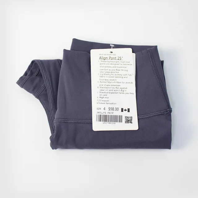 Classic2.0 Fitness Women Sports Pants Tight High Waist Yoga Leggings Gym Athletic High-rise Align Buttery Soft Custom Lulu Logo Lilac gray