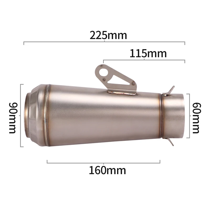 60mm Motorcycle Universal Exhaust Tail Tips Muffler Vent Pipe Short for Dirt Bike ATV Stainless Steel - Image 4