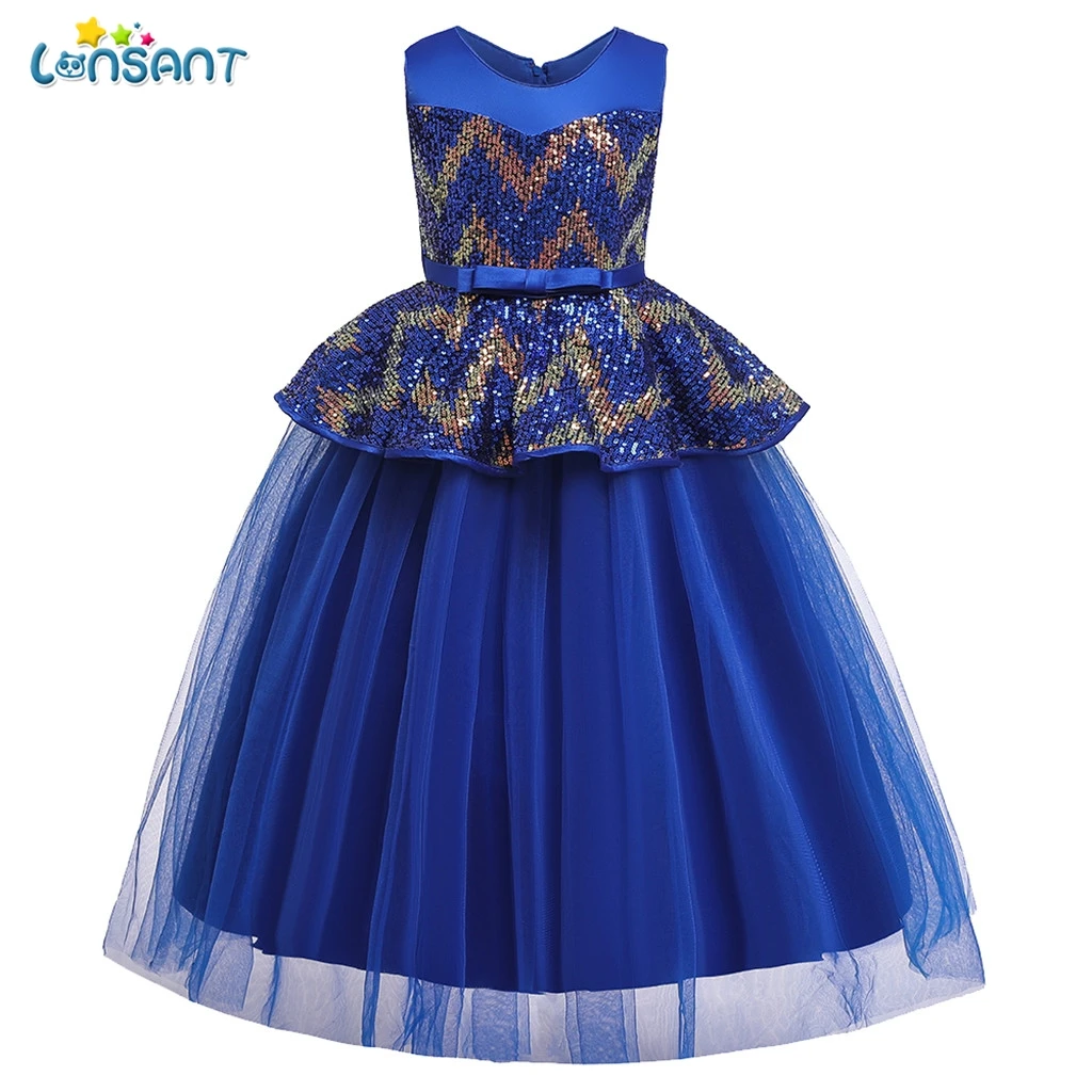 

LONSANT Children's Sequins Tutu Dress For Girls Christmas Party Princess Dresses Girl Custome Clothing Ball Gown Clothes N30