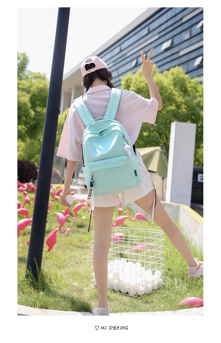 stylish backpacks for teenage girl Demon Slayer: Kimetsu no Yaiba Women Backpack Mochila Feminina Waterproof Travel Bagpack Pink Bookbag Girls School Bags Rugzak trendy laptop backpacks