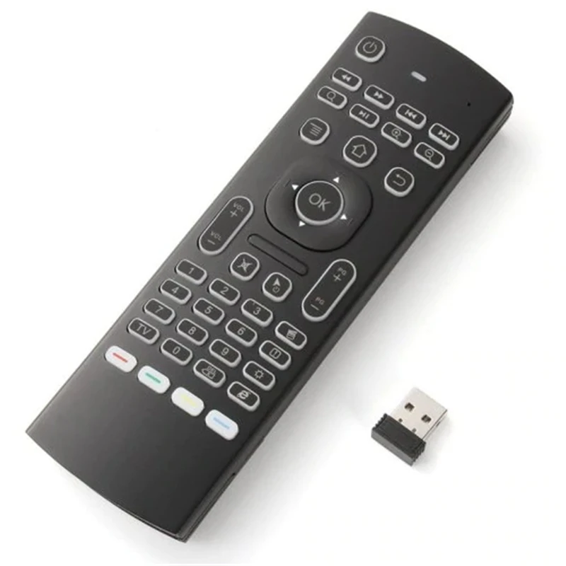 Android tv Box Беспроводная клавиатура с подсветкой и дистанционным управлением 2,4 ГГц для KODI PC tv-черный