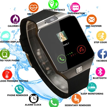 

Smart Watch DZ09 2019 Gold Orange White Black Smartwatch Bluetooth Watches For IOS Android Iphone SIM Card Camera 1.56Inch