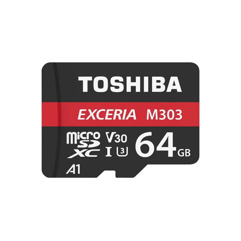64GB TOSHIBA Exceria M303 Micro SD Card 64 Гб 128 256 V30 UHS-I A1 SDXC Скорость до 98 МБ/с. модуль памяти Transflash карты памяти TF - Емкость: 64GB
