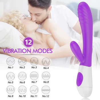 Rechargeable G spot Dildo Rabbit Vibrator Waterproof Erotic Sex Toys for Women Female Masturbation Lesbian Adult Products 2