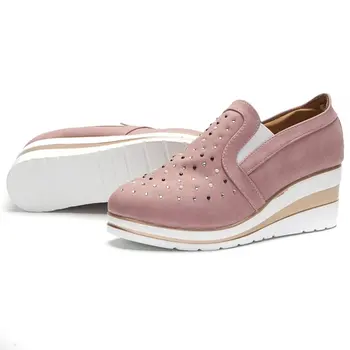 

New Ladies Rhinestone Shoes Summer Diamonds Upper Shoes Rhinestone Non-slip Sneakers Fashion Casual Shoes