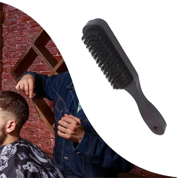 

Wooden Handle Bristle Hair Brush Hairdressing Men Beard Brush Anti Static Barber Hair Styling Comb Shaving Tools