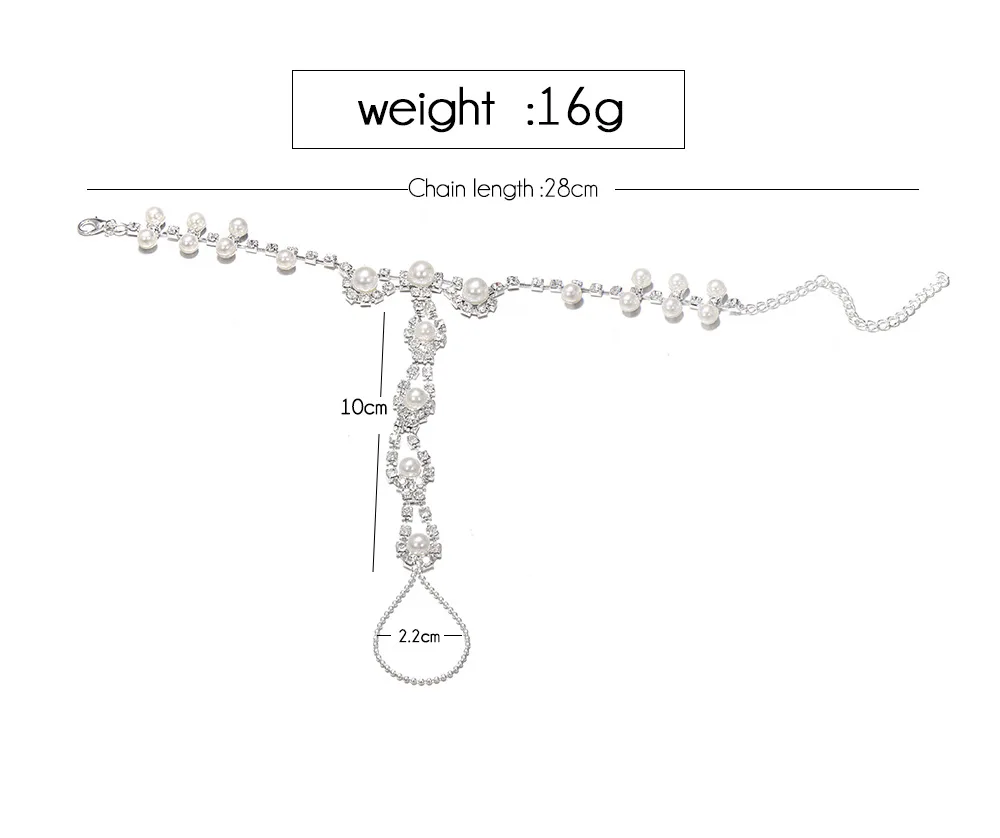 Европейские и американские аксессуары, украшения для ног невесты, модные простые натуральные летние пляжные жемчужные варежки, ножной браслет