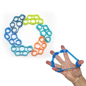 

Silicone Finger Gripper Resistance Bands Hand Grip Wrist Stretcher Finger Expander Exercise Strength Trainer