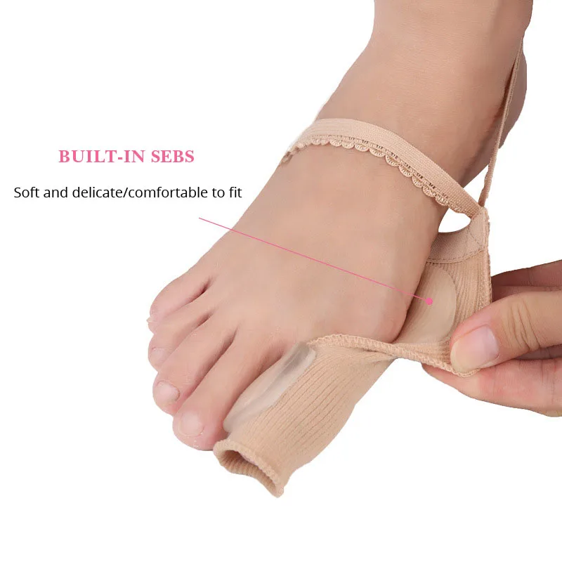 Nylon gel lace protective cover foot care hallux valgus toe splitter carding and correcting toes bunion corrector feet care