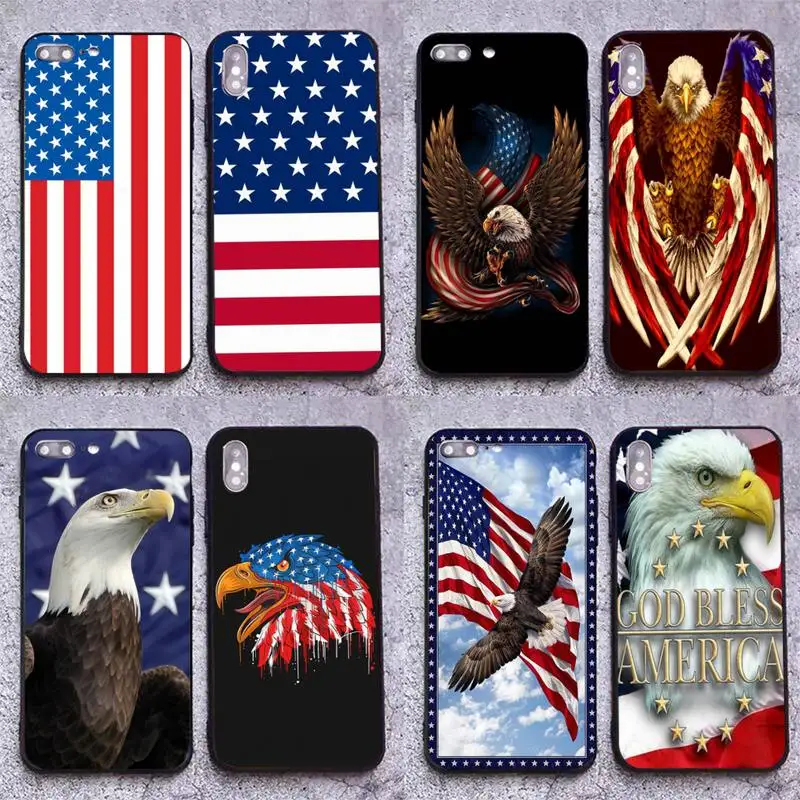 Чехол с флагом США для телефона iphone 12 pro max 11 XS MAX 8 7 6 6S Plus X 5S SE 2020 XR | Мобильные