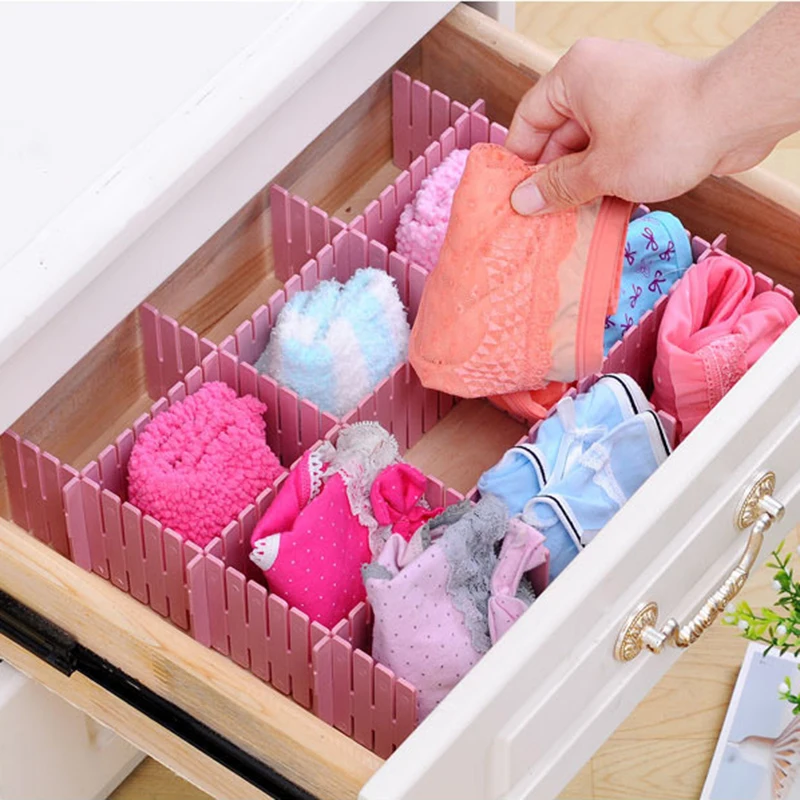 Пластиковый разделитель для ящиков DIY Сетка разделитель бытовой ящик для хранения нижнее белье носки сетка Сортировка сетка комбинация