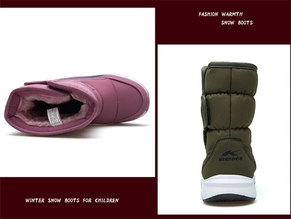 Новая зимняя обувь для мальчиков и девочек, детские ботинки, обувь высокого качества, модные детские зимние ботинки, теплые зимние детские ботинки, 27-31