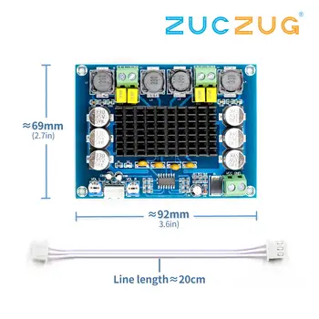 

TPA3116D2 Dual-channel Stereo High Power Digital Audio Power Amplifier Board 2*120W XH-M543
