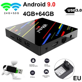 

H96 MAX Plus Smart TV Box Double WIFI DDR3 Android 9.0 4K Smart TV Box 2G/16G 4G/32G 4G/64G H.265 USB 3.0 WiFi IP TV Set Top Box