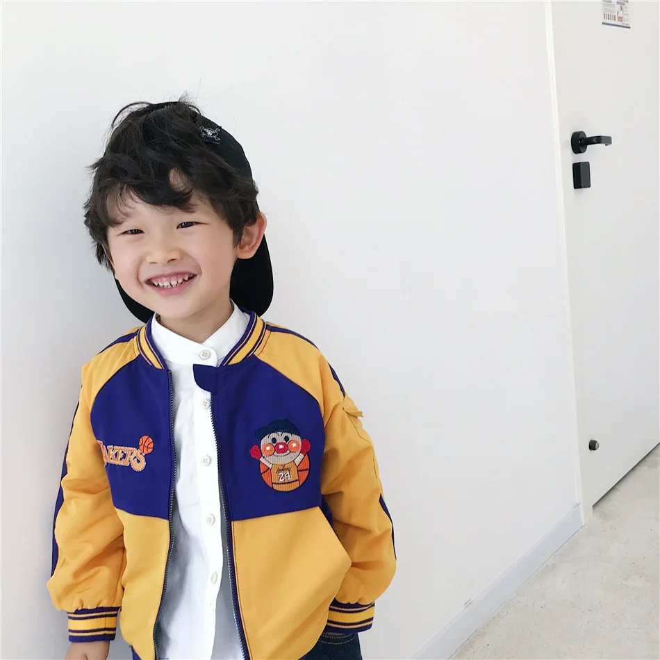 Tonytaobaby/осенне-зимняя одежда новая детская одежда для мальчиков и девочек № 24, фиолетовая куртка с рисунком куртка для мальчиков