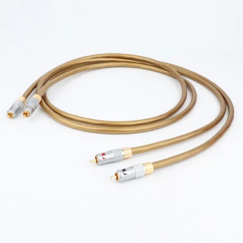 

Hifi audio RCA cable HEXLINK GOLDEN 5C audio cable Amplifier CD DVD player Speaker Hi-end RCA to RCA interconnect cable