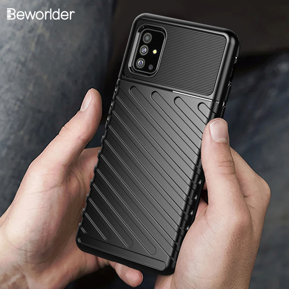 Для Samsung A51 A71 5G Чехлы прочный щит мягкий силиконовый резиновый военный защитный
