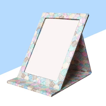 

Mirror Desktop Travel PU Leather Folding Portable Makeup Mirror for Party Travel