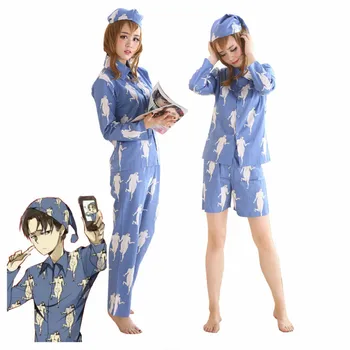 

Anime Attack on Titan Pajamas Sleepwears Pyjamas Shingeki No Kyojin Cosplay Costumes Adult Pijamas Tops Pants