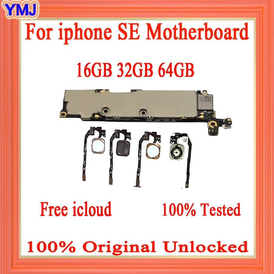 16 gb/32 gb/64g оригинальная материнская плата icould разблокирована для iphone SE 5SE