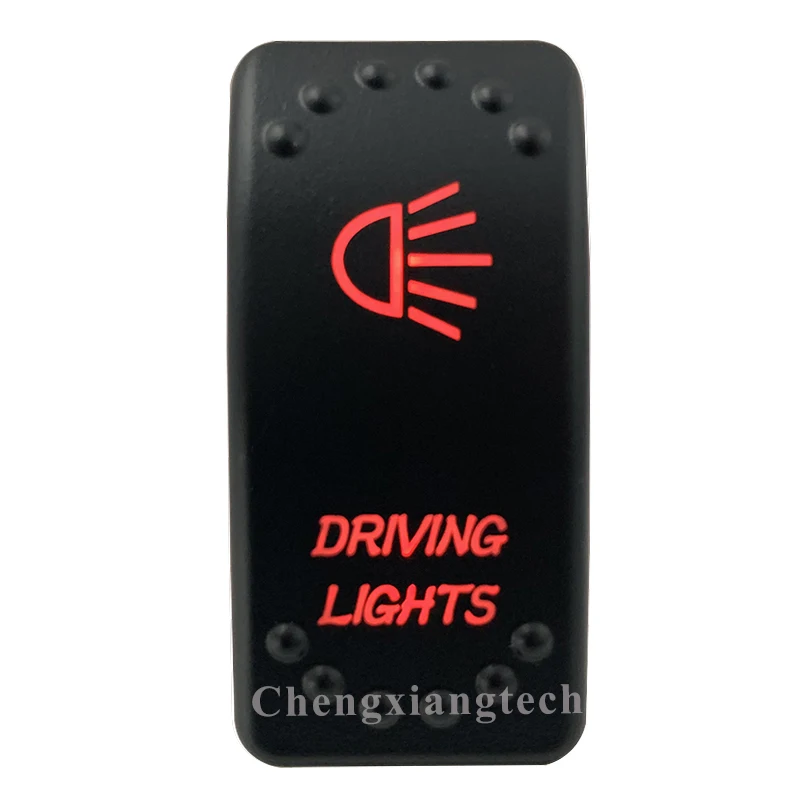 

12V 20A / 24V 10A Dual Red Led 5P On Off SPST Rocker Switch Driving Lights Waterproof for Car Boat Truck Circuit Breaker