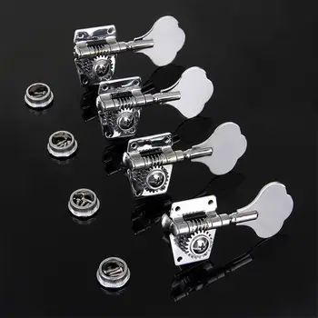 

Electric bass string Chrome Tuning PEG Bass 4cloverleaf 4 Pieces Vintage OPEN Bass Tuner Head Knob Chromium 50JP15