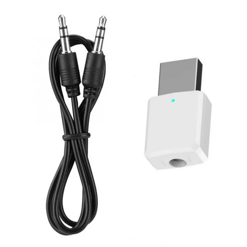 2-IN-1-White USB Bluetooth 5,0 передатчик приемник 2 в 1 адаптер EDR Dongle 3,5 мм AUX для ТВ наушники для ПК домашний стерео автомобиль HIFI аудио - Цвет: 2-IN-1-White