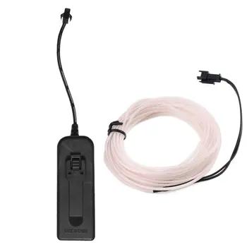 

1pc 3M Flexible EL Wire Tube Rope Battery Powered Flexible Neon Light Car Party Wedding Decoration With Controller