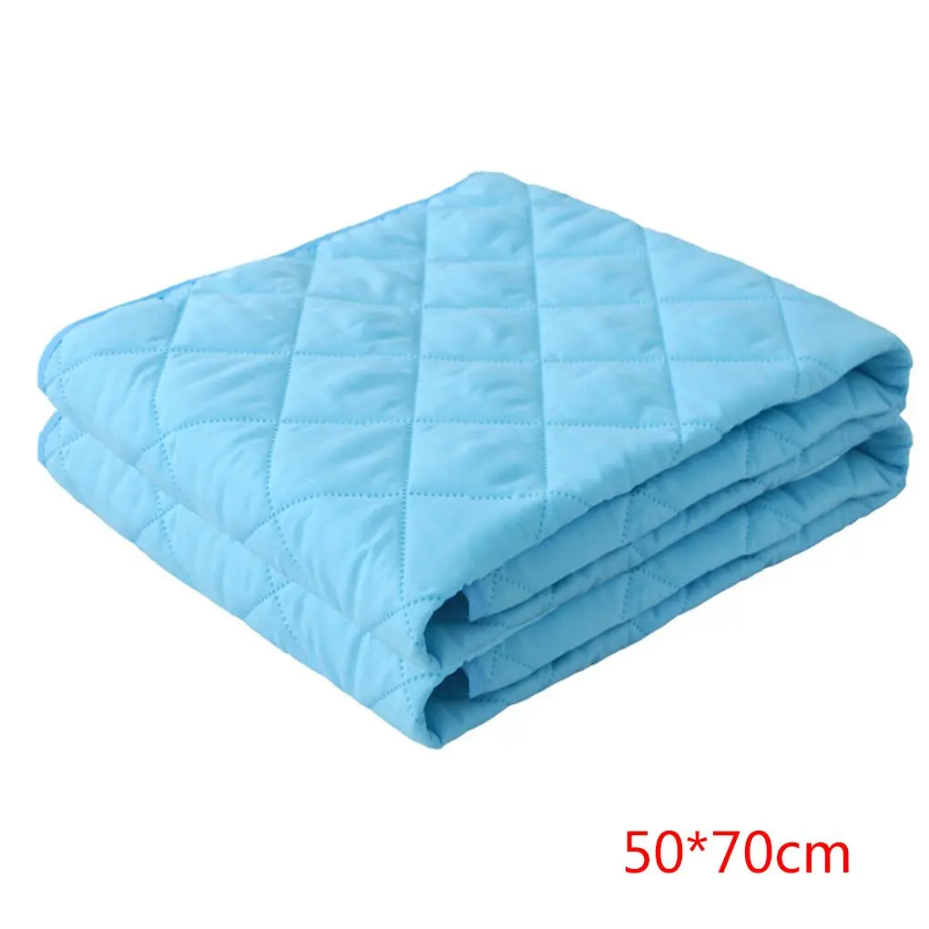 Blue 50X70CM 1PC Waterproof Baby Infant Diaper Nappy Urine Mat Kid Simple Bedding Changing Cover Pad Sheet Protector - Цвет: Blue 50X70CM