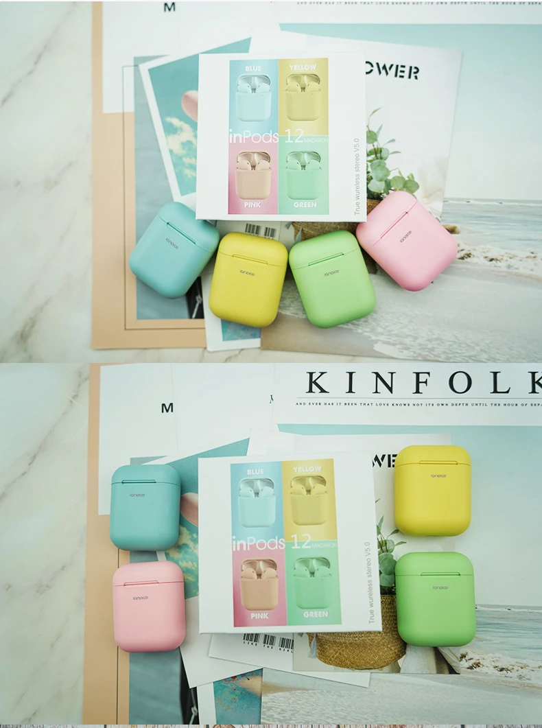 TWS In pods i12 Macaron Bluetooth 5,0 наушники беспроводные наушники Hands free бизнес наушники Спортивная гарнитура Bluetooth гарнитура