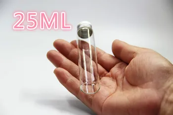 

50PCS 22*100mm 25ml Big Glass Bottle Glass Vials Container Jars With Screw Caps For Wedding Holiday Decoration Christmas Gifts