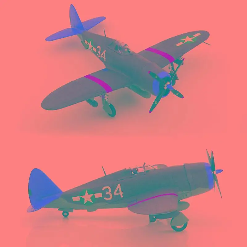 Хобби мастер P-47D Tuskegee No 34 100th FS 332nd FG Италия 1944 1/48 литья под давлением модель самолета