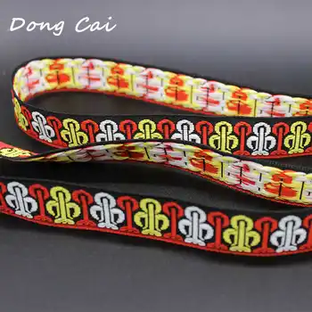 

10yards/lot 25mm wide jacquard ribbon for dog pet collar strap garment custom DIY handmade sewing decorating earrings accessory