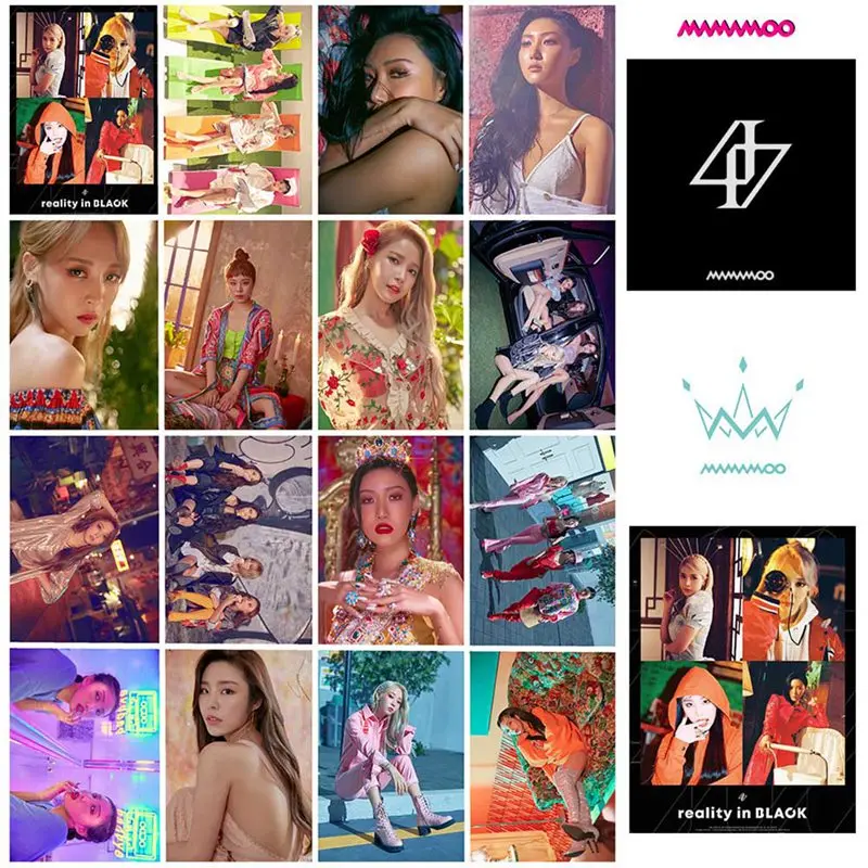 Альбом реальность в черной самостоятельной бумаге 16 шт./компл. MAMAMOO