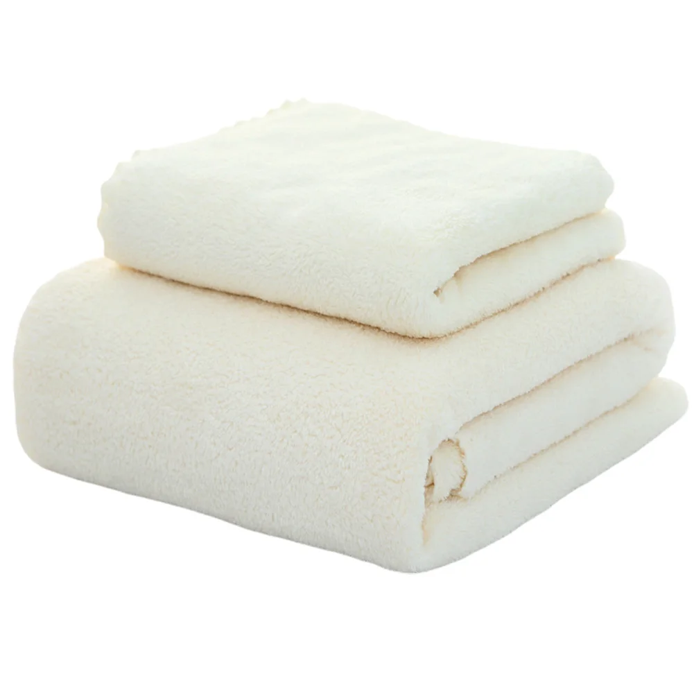 Hygeian домашний душ из сверхтонкого волокна для путешествий, коралловый бархат, очищающее банное полотенце, быстрое высыхание, комфортное мягкое впитывание воды - Цвет: Белый