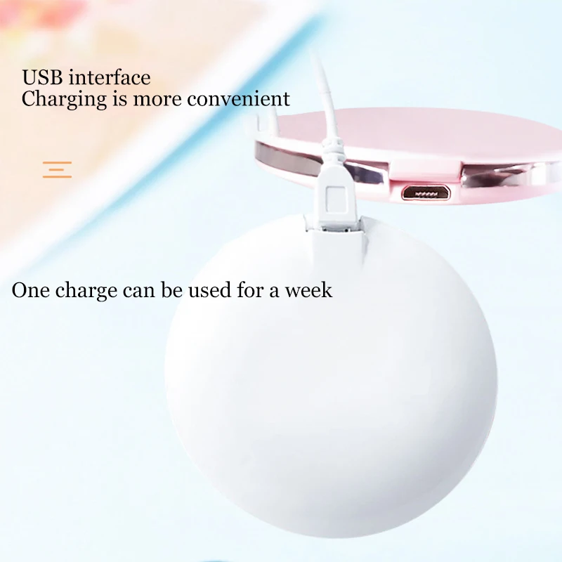 LED Touch Screen Makeup Mirror Vanity Mirror with Light Folding 160 Degree Rotating Cosmetic USB Charging