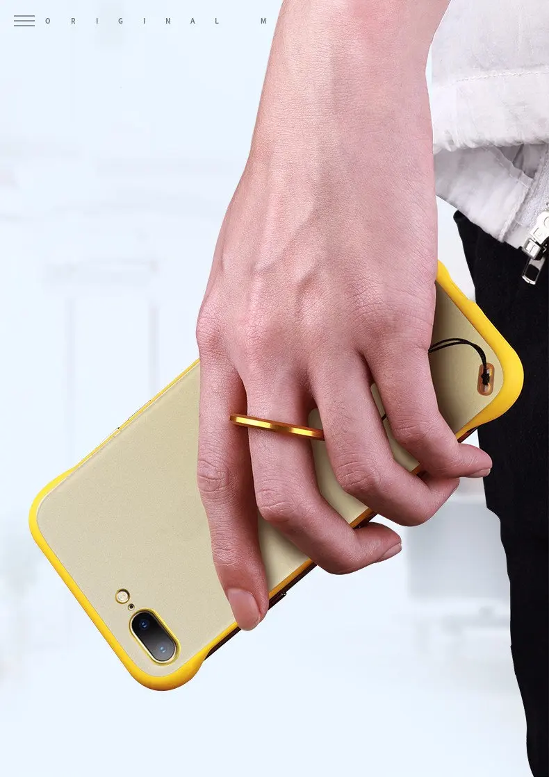 Роскошный Бескаркасный Прозрачный чехол для телефона для iPhone X 7 8 Plus, чехол XS Max XR с кольцом для пальца, подставка, чехол s для iPhone XS