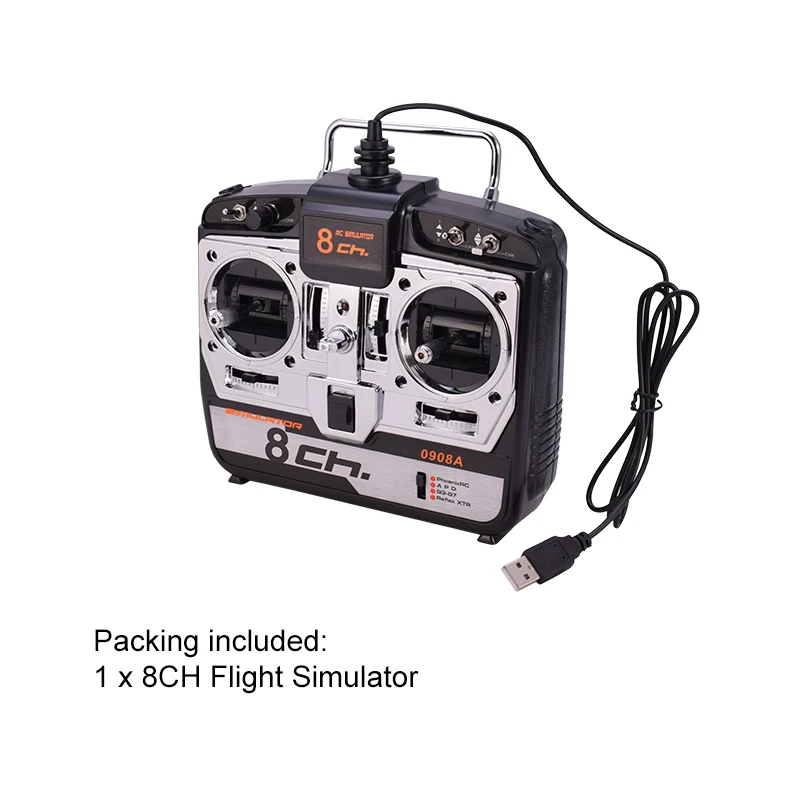 JTL-0904A 6CH/8CH RC симулятор полета поддержка Real RF7 G7 Phoenix 5,0 XTR пульт дистанционного управления Вертолет с фиксированным крылом Дрон(MODE2