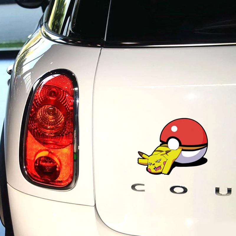 

Funny Pikachu Car Sticker Pikachu have a fall Sticker Lovely Car Decoration Vinyl Decal Suitcase Fridge Laptop Sticker