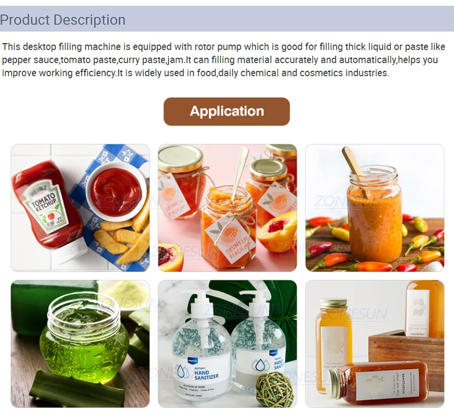 Автоматическая машина для розлива пасты ZONEPACK ZS-DTGT900 для сливочного джема, соуса, сливочной пасты, пищевого томатного соуса, роторный насос 