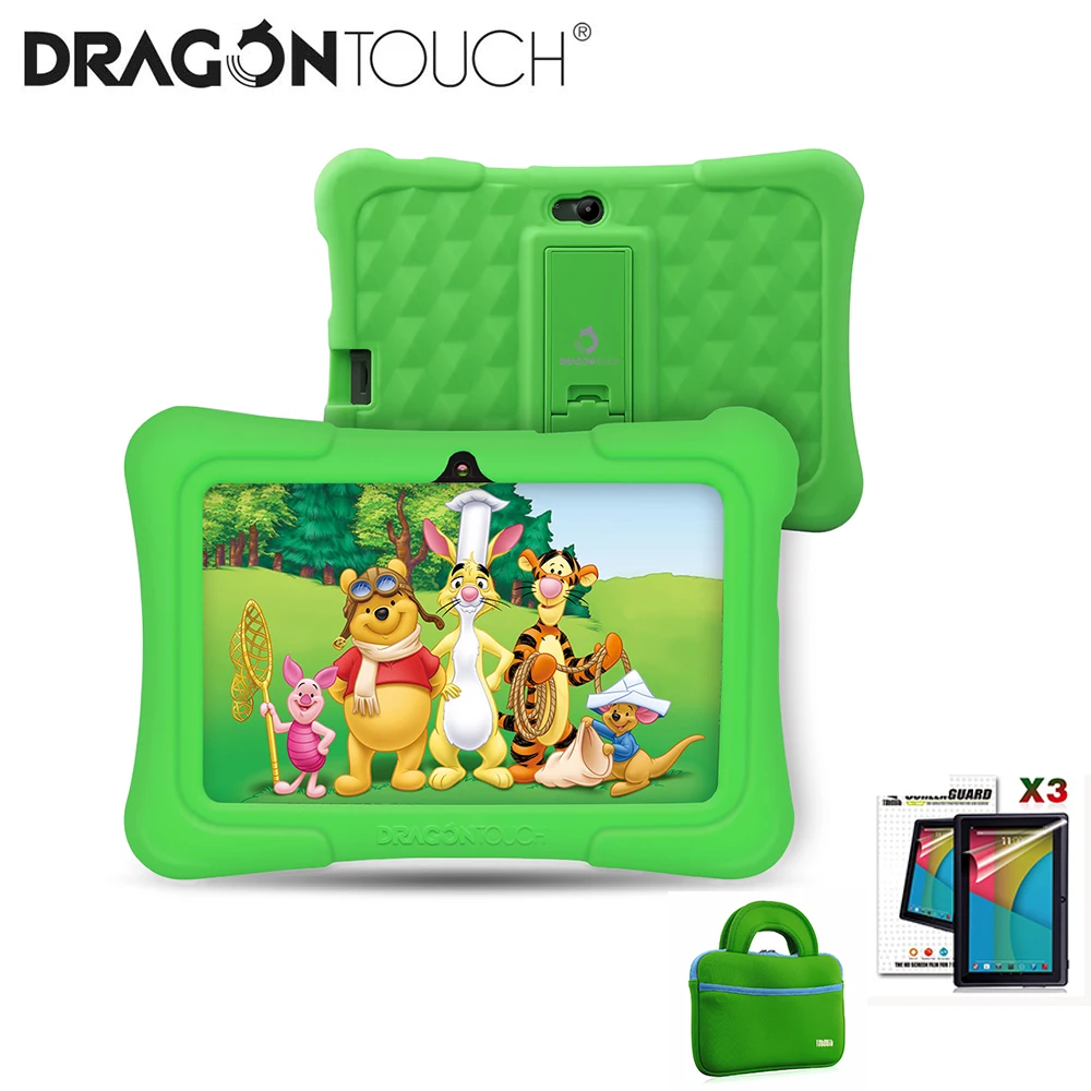 Детский планшет для детей Dragon Touch Y88X Pro 7 ''HD дисплей Детские планшеты 16 ГБ Android 9,0 планшет с планшетом сумка планшетный ПК - Комплект: Green