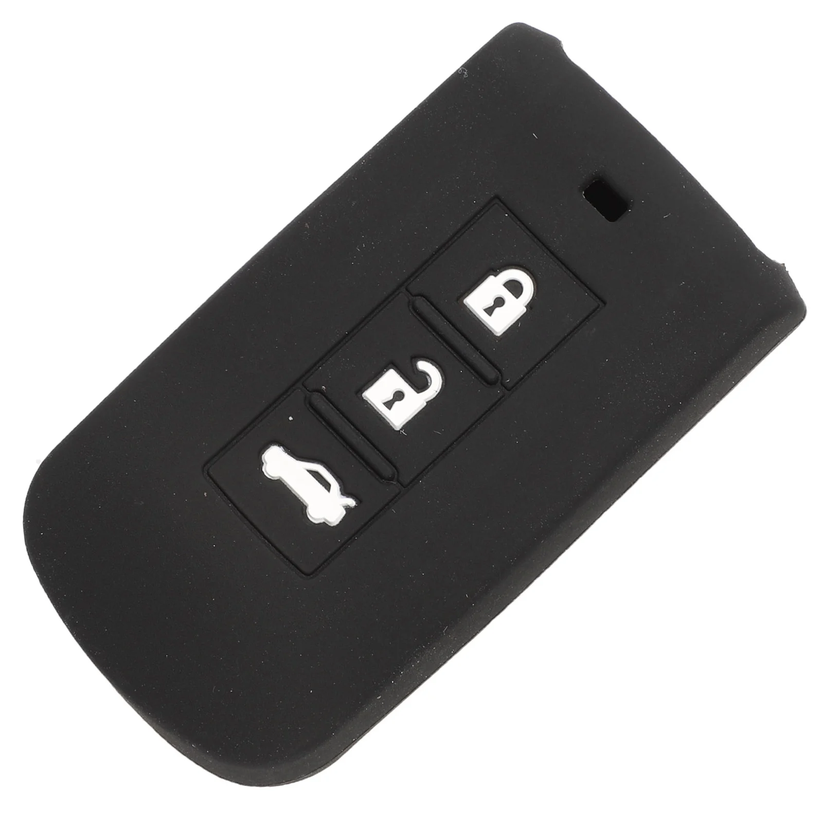 Jingyuqin 30x силиконовый чехол для ключей от машины крышка набор fob для Mitsubishi Outlander, Lancer EX ASX colt Grandis L200 3 кнопки дистанционного ключа - Название цвета: Черный