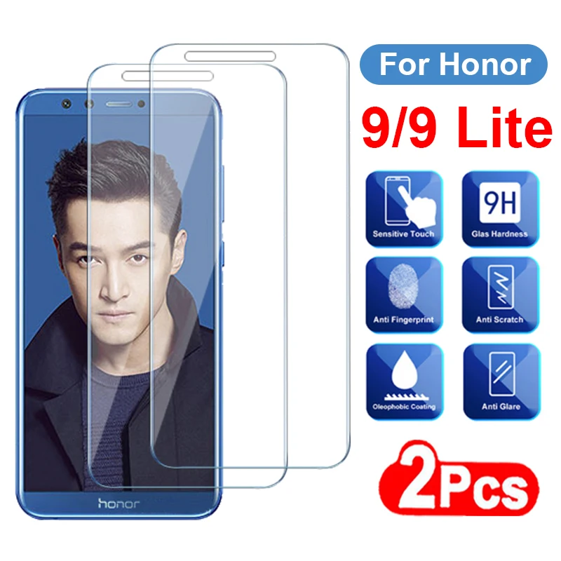 2 шт. бронированный чехол-стекло для huawei Honor 9 Lite 9lite светильник экрана Huawey Honor9 9ligh